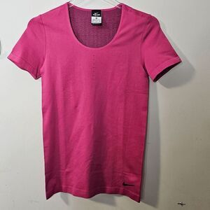 Nike Pro Hypercool Compression Top Limitless Nylon Dri Fit Shirt Women Pink Size